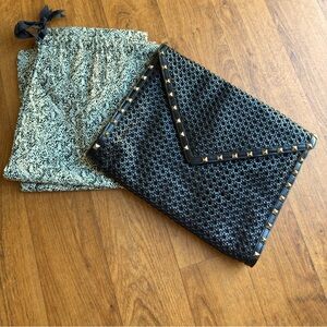 Rebecca Minkoff Envelope Clutch Black .